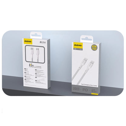 Καλώδιο Δεδομένων και Φόρτισης USB-C - USB-C Dudao L9C, 65W, 1m, Λευκό