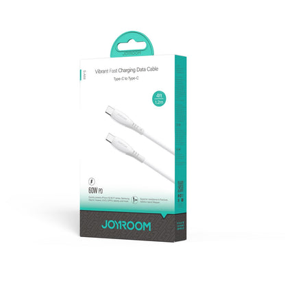 Καλώδιο Δεδομένων και Φόρτισης USB-C - USB-C Joyroom S-A59 Vibrant, 60W, 1.2m, Λευκό