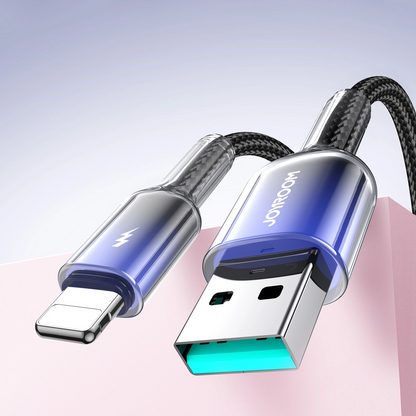 Καλώδιο Δεδομένων και Φόρτισης USB-A - Lightning Joyroom S-A42, 18W, 1.2m, Μαύρο