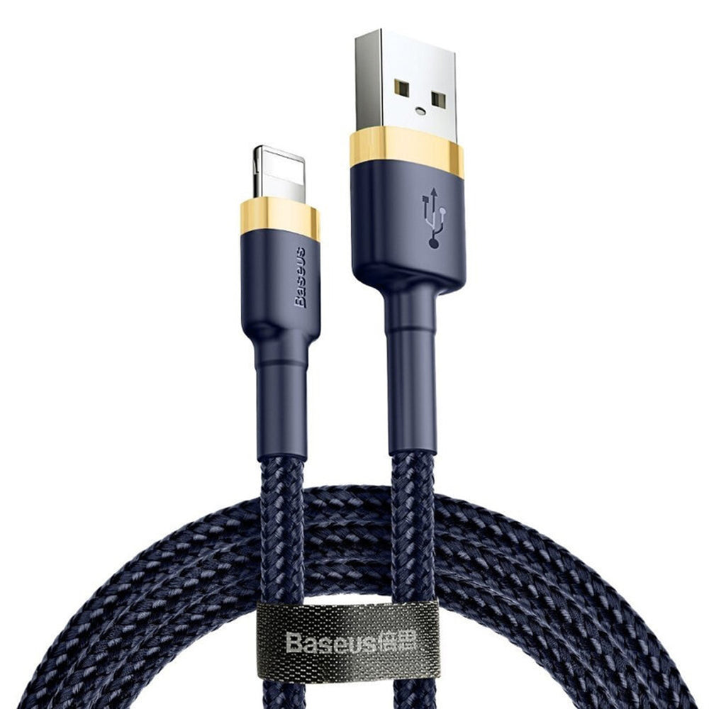 Καλώδιο Δεδομένων και Φόρτισης USB-A - Lightning Baseus Cafule, 18W, 1m, Μπλε Χρυσό CALKLF-BV3