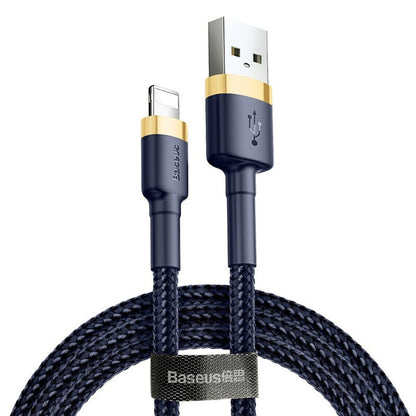 Καλώδιο Δεδομένων και Φόρτισης USB-A - Lightning Baseus Cafule, 18W, 1m, Μπλε Χρυσό CALKLF-BV3