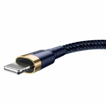 Καλώδιο Δεδομένων και Φόρτισης USB-A - Lightning Baseus Cafule, 18W, 1m, Μπλε Χρυσό CALKLF-BV3