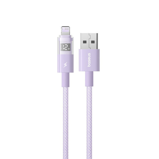 Καλώδιο Δεδομένων και Φόρτισης USB-A - Lightning Baseus Display 2, 12W, 2m, Μωβ P10382700511-01