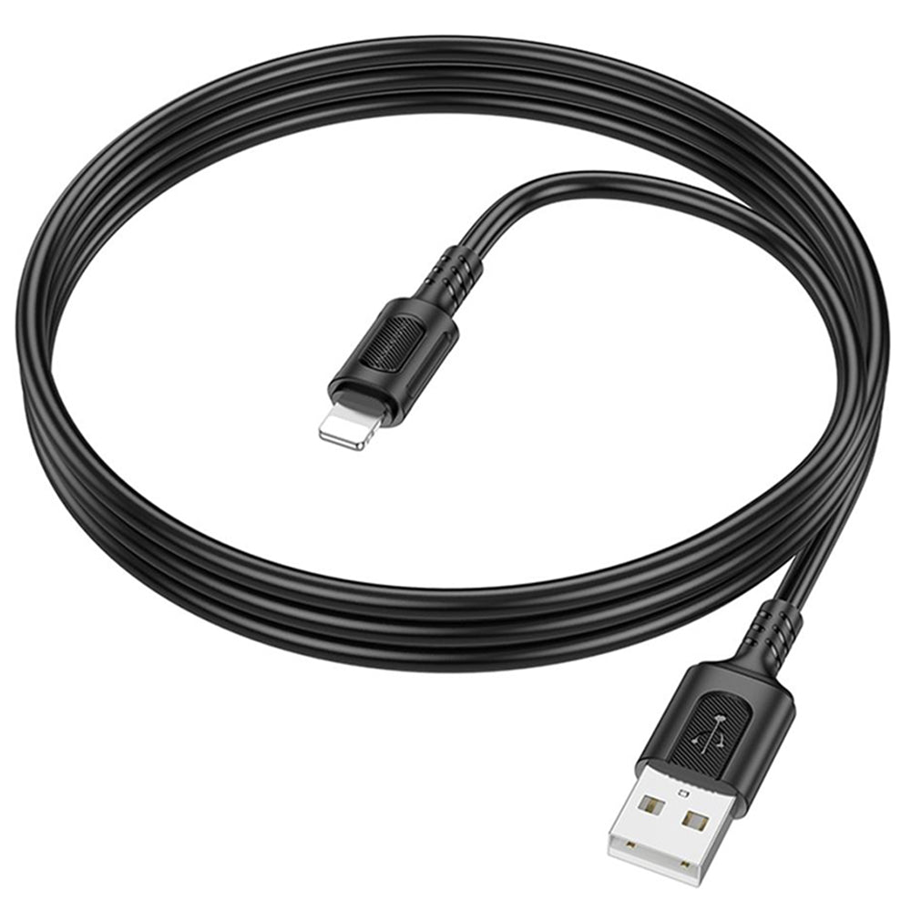 Καλώδιο Δεδομένων και Φόρτισης USB-A - Lightning Borofone BX111 Feliz, 18W, 1m, Μαύρο