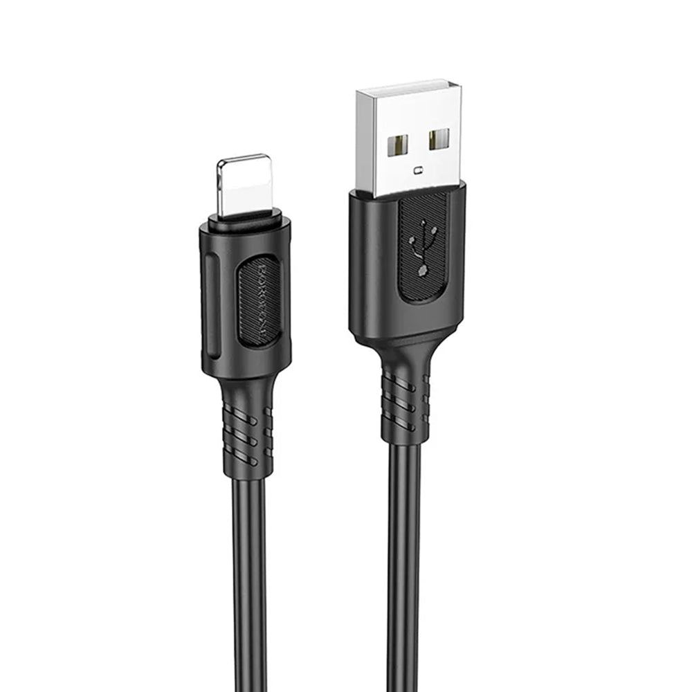 Καλώδιο Δεδομένων και Φόρτισης USB-A - Lightning Borofone BX111 Feliz, 18W, 1m, Μαύρο