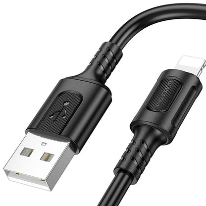 Καλώδιο Δεδομένων και Φόρτισης USB-A - Lightning Borofone BX111 Feliz, 18W, 1m, Μαύρο