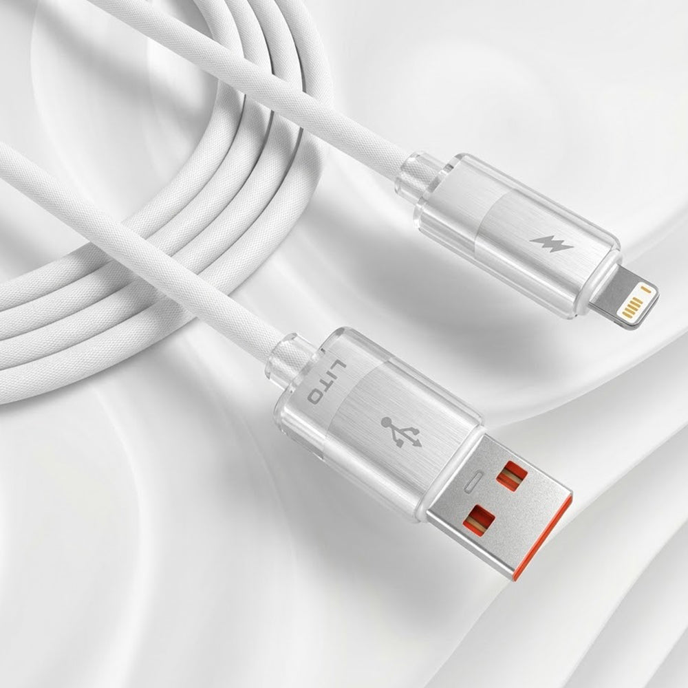 USB-A to Lightning Data and Charging Cable Lito LD07, 60W, 1m, White