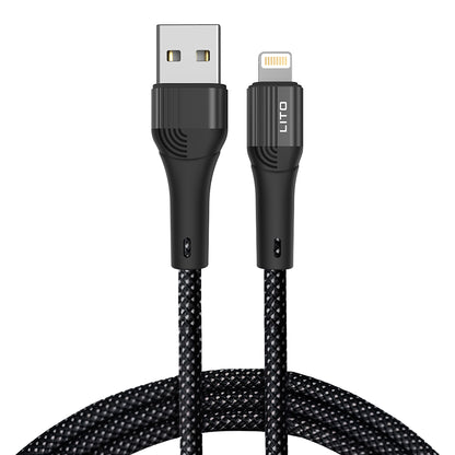 Καλώδιο Δεδομένων και Φόρτισης USB-A - Lightning Lito LD14, 18W, 1m, Μαύρο