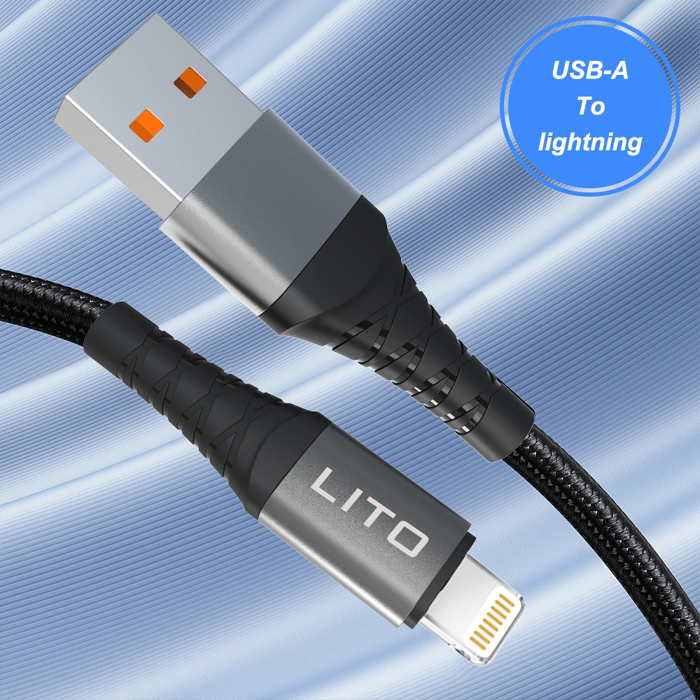 Καλώδιο Δεδομένων και Φόρτισης USB-A - Lightning Lito LD22L, 18W, 2m, Μαύρο