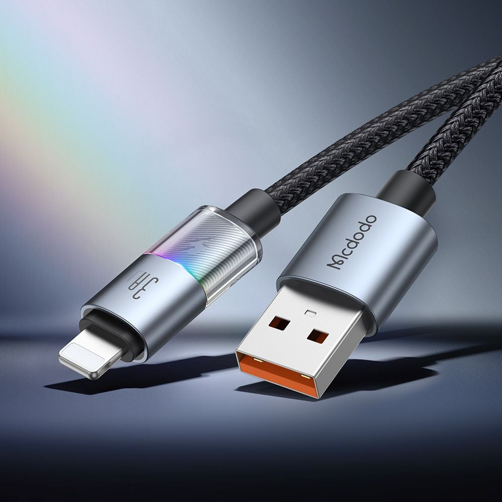 Καλώδιο Δεδομένων και Φόρτισης USB-A - Lightning McDodo CA-8170 Colorful, 18W, 1.2m, Μαύρο
