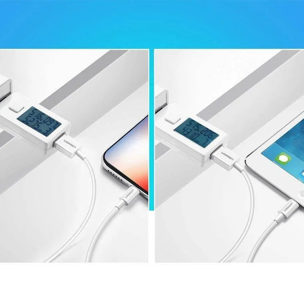 Καλώδιο Δεδομένων και Φόρτισης USB-A - Lightning UGREEN US155 (20728), 18W, 1m, Λευκό