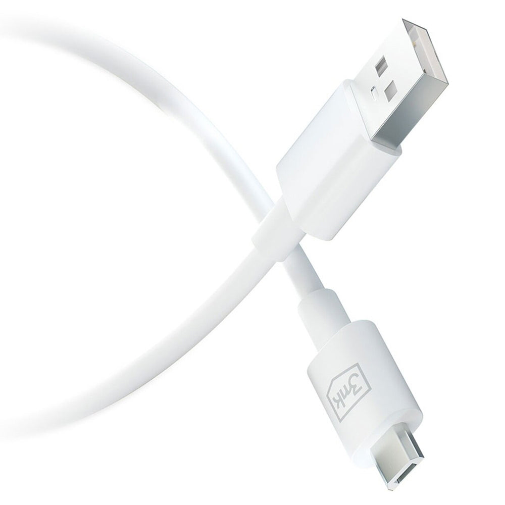 Καλώδιο Δεδομένων και Φόρτισης USB-A - microUSB 3MK Hyper, 18W, 1.2m, Λευκό