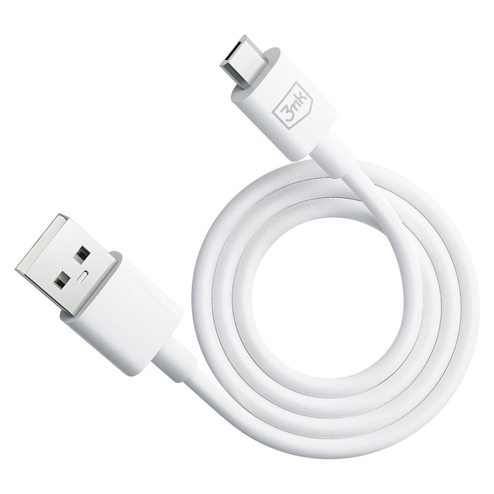Καλώδιο Δεδομένων και Φόρτισης USB-A - microUSB 3MK Hyper, 18W, 1.2m, Λευκό