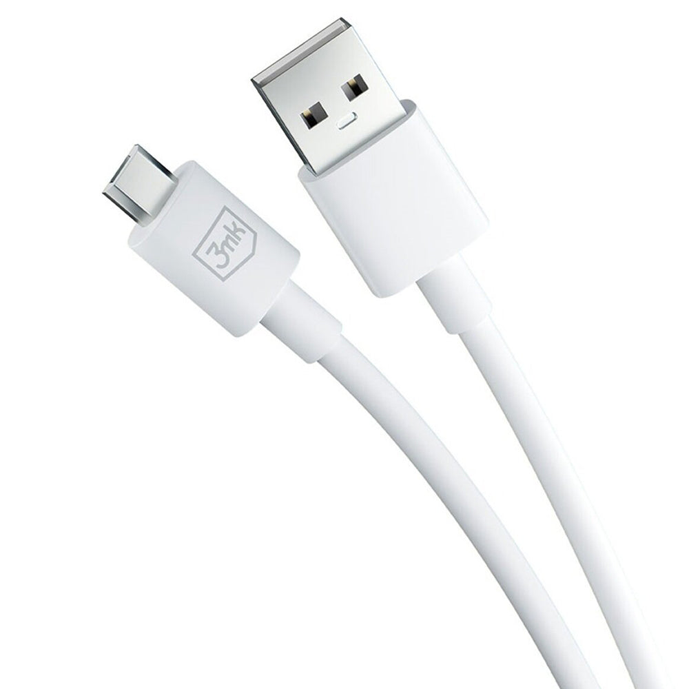 Καλώδιο Δεδομένων και Φόρτισης USB-A - microUSB 3MK Hyper, 18W, 1.2m, Λευκό