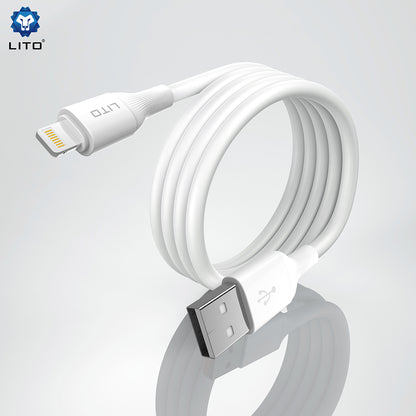 Καλώδιο Δεδομένων και Φόρτισης USB-A - microUSB Lito LD06V, 18W, 1m, Λευκό