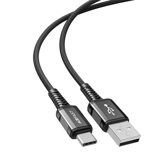 Καλώδιο Δεδομένων και Φόρτισης USB-A - USB-C Acefast C1-04, 18W, 1.2m, Μαύρο