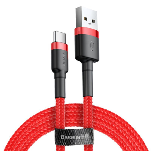 Καλώδιο Δεδομένων και Φόρτισης USB-A - USB-C Baseus Cafule, 18W, 3m, Κόκκινο CATKLF-U09