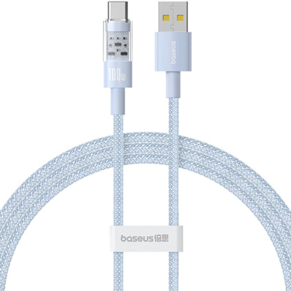 Καλώδιο Δεδομένων και Φόρτισης USB-A - USB-C Baseus Gem, 100W, 2m, Μπλε P10373002311-01