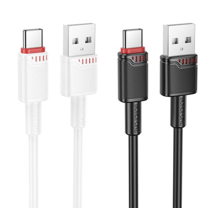 Καλώδιο Δεδομένων και Φόρτισης USB-A - USB-C Borofone BX110 Beneficio, 18W, 1m, Λευκό