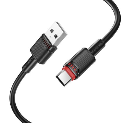 Καλώδιο Δεδομένων και Φόρτισης USB-A - USB-C Borofone BX110 Beneficio, 18W, 1m, Λευκό
