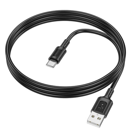 USB-A to USB-C Data and Charging Cable Borofone BX111 Feliz, 20W, 1m, Black