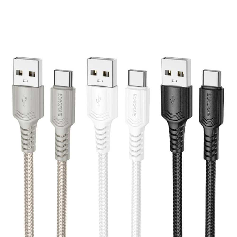 Καλώδιο Δεδομένων και Φόρτισης USB-A - USB-C Borofone BX116 Certain, 18W, 1m, Μαύρο