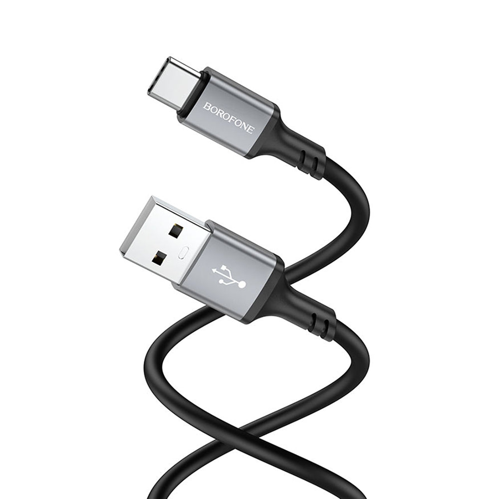 Καλώδιο Δεδομένων και Φόρτισης USB-A - USB-C Borofone BX83, 18W, 1m, Μαύρο