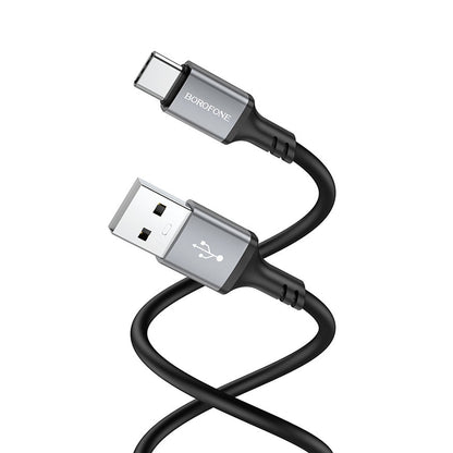 Καλώδιο Δεδομένων και Φόρτισης USB-A - USB-C Borofone BX83, 18W, 1m, Μαύρο