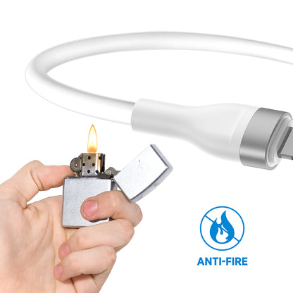 Καλώδιο Δεδομένων και Φόρτισης USB-A - USB-C Lito LD02C, 18W, 1.2m, Λευκό