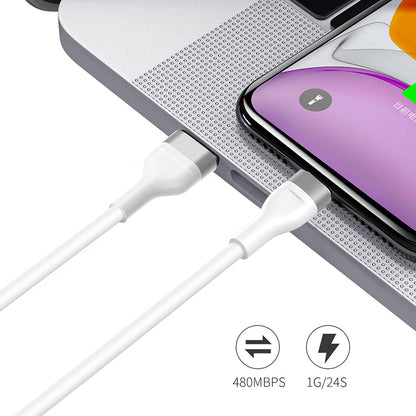 Καλώδιο Δεδομένων και Φόρτισης USB-A - USB-C Lito LD02C, 18W, 1.2m, Λευκό