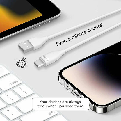 Καλώδιο Δεδομένων και Φόρτισης USB-A - USB-C Lito LD03T, 18W, 1m, Λευκό