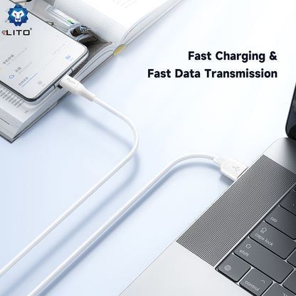 Καλώδιο Δεδομένων και Φόρτισης USB-A - USB-C Lito LD06T, 18W, 1m, Λευκό