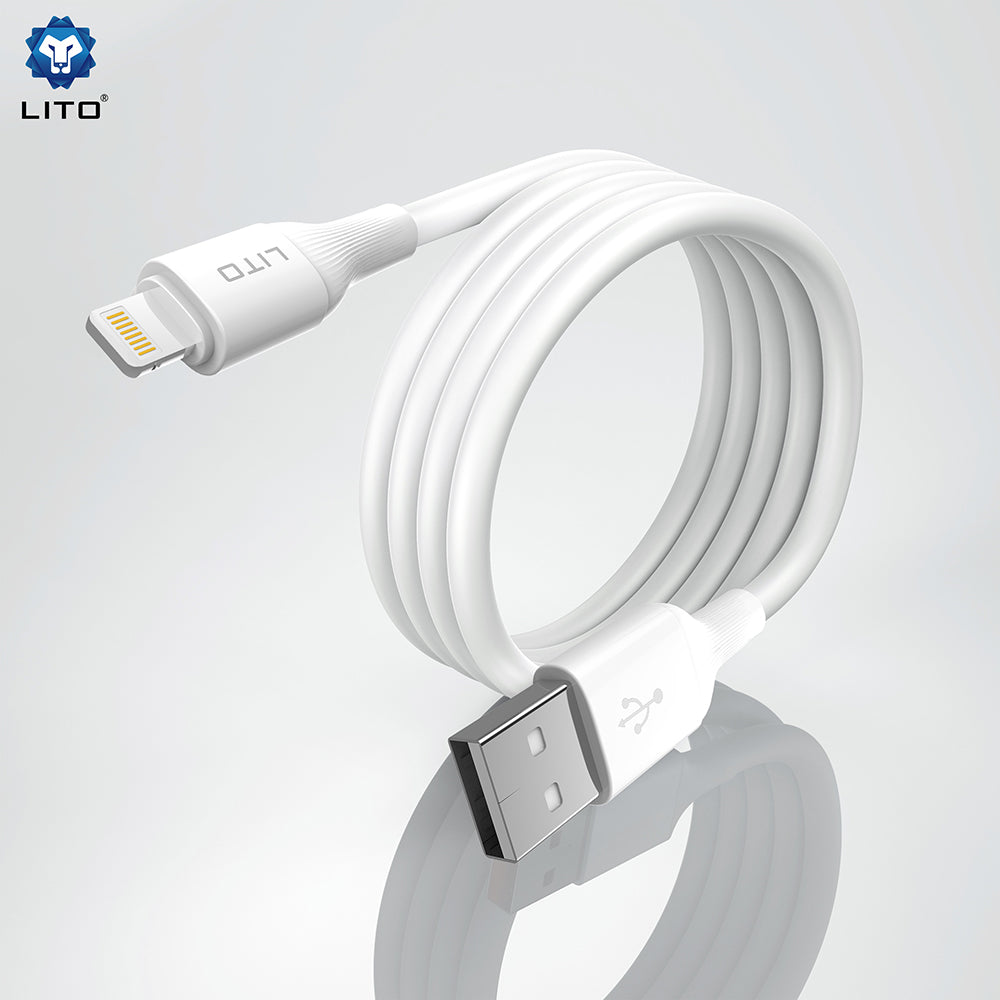 Καλώδιο Δεδομένων και Φόρτισης USB-A - USB-C Lito LD06T, 18W, 1m, Λευκό