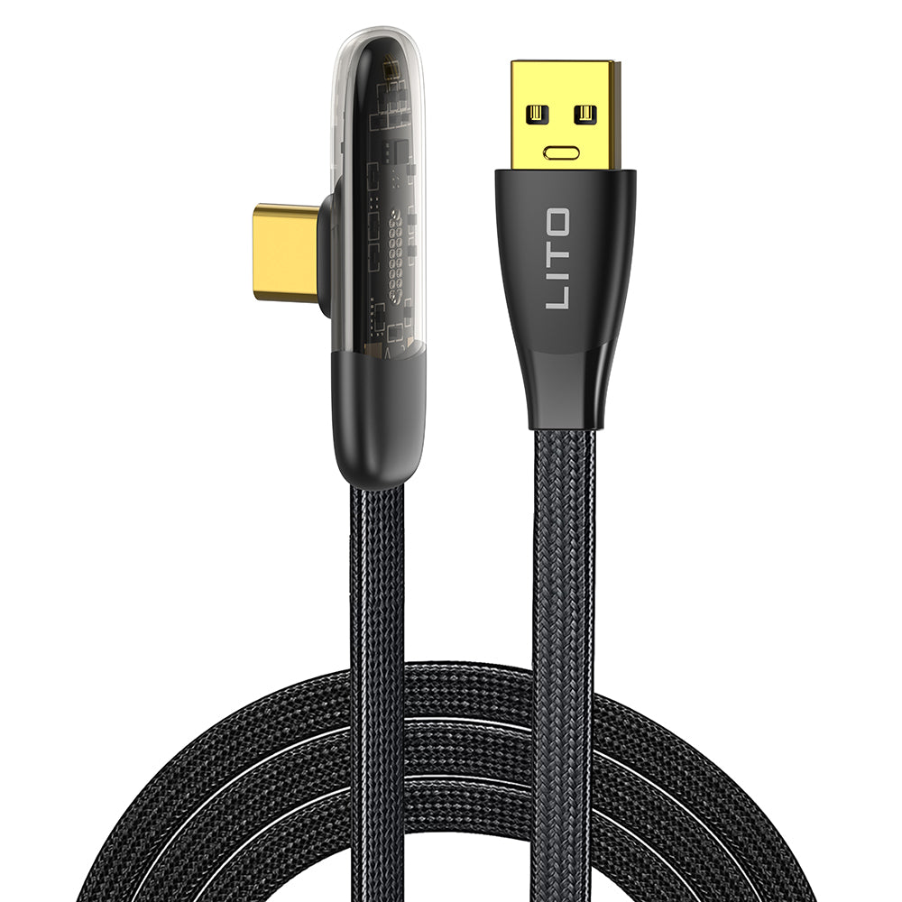 Καλώδιο Δεδομένων και Φόρτισης USB-A - USB-C Lito LD11C, 18W, 1m, Μαύρο