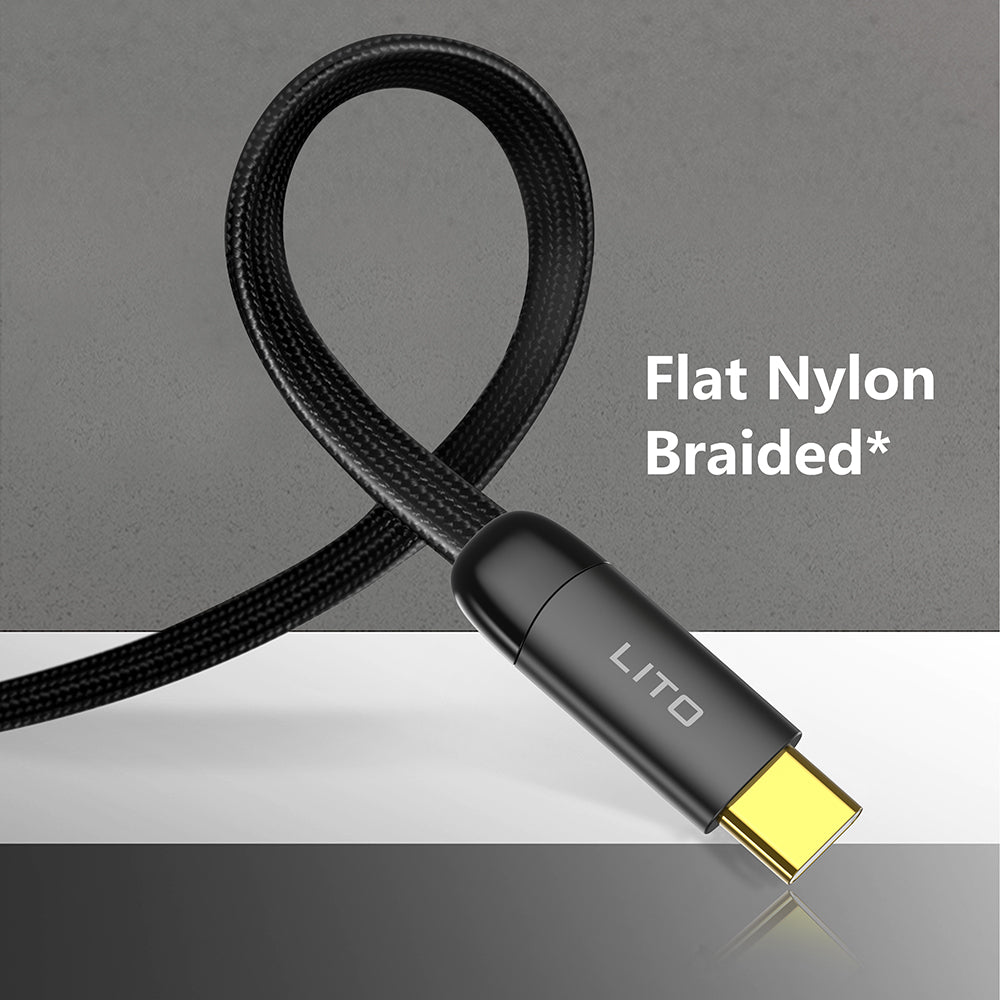 Καλώδιο Δεδομένων και Φόρτισης USB-A - USB-C Lito LD11C, 18W, 1m, Μαύρο