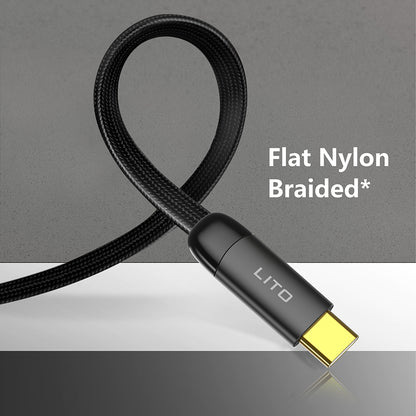 Καλώδιο Δεδομένων και Φόρτισης USB-A - USB-C Lito LD11C, 18W, 1m, Μαύρο
