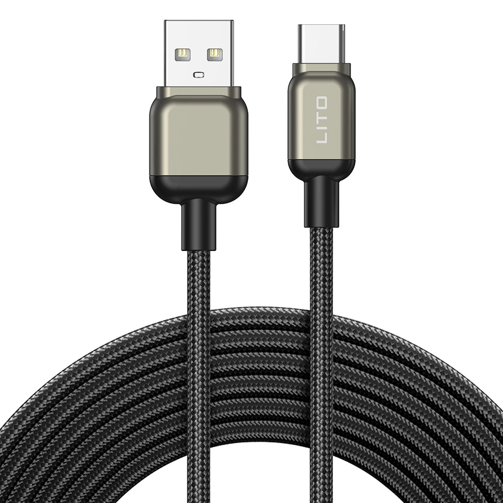 Καλώδιο Δεδομένων και Φόρτισης USB-A - USB-C Lito LD17, 18W, 1m, Μαύρο