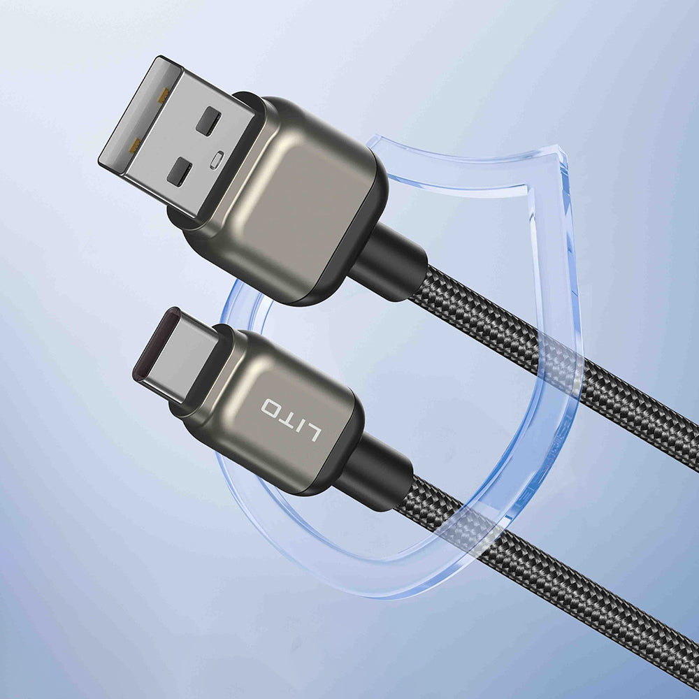 Καλώδιο Δεδομένων και Φόρτισης USB-A - USB-C Lito LD17, 18W, 1m, Μαύρο