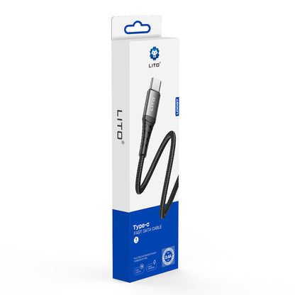 Καλώδιο Δεδομένων και Φόρτισης USB-A - USB-C Lito LD22T, 18W, 2m, Μαύρο