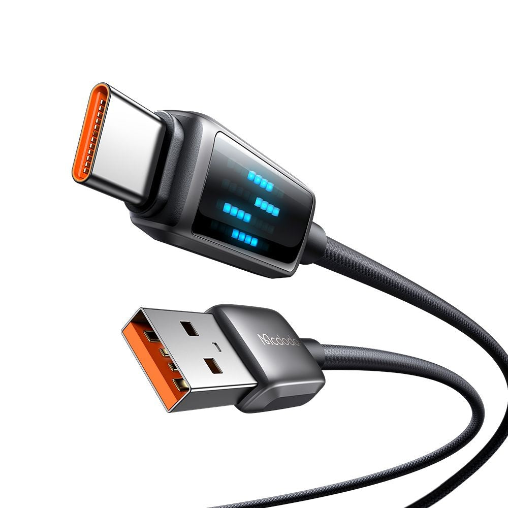 USB-A to USB-C McDodo CA-2350 Display Data and Charging Cable, 100W, 1.2m, Black