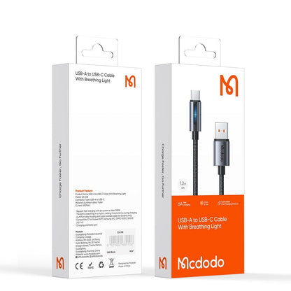 Καλώδιο Δεδομένων και Φόρτισης USB-A - USB-C McDodo CA-5180, 100W, 1.2m, Μαύρο