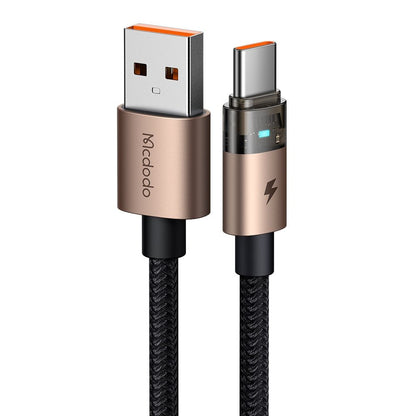 Καλώδιο Δεδομένων και Φόρτισης USB-A - USB-C McDodo CA-6891, 66W, 1.2m, Χρυσό