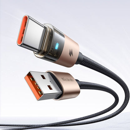 Καλώδιο Δεδομένων και Φόρτισης USB-A - USB-C McDodo CA-6891, 66W, 1.2m, Χρυσό