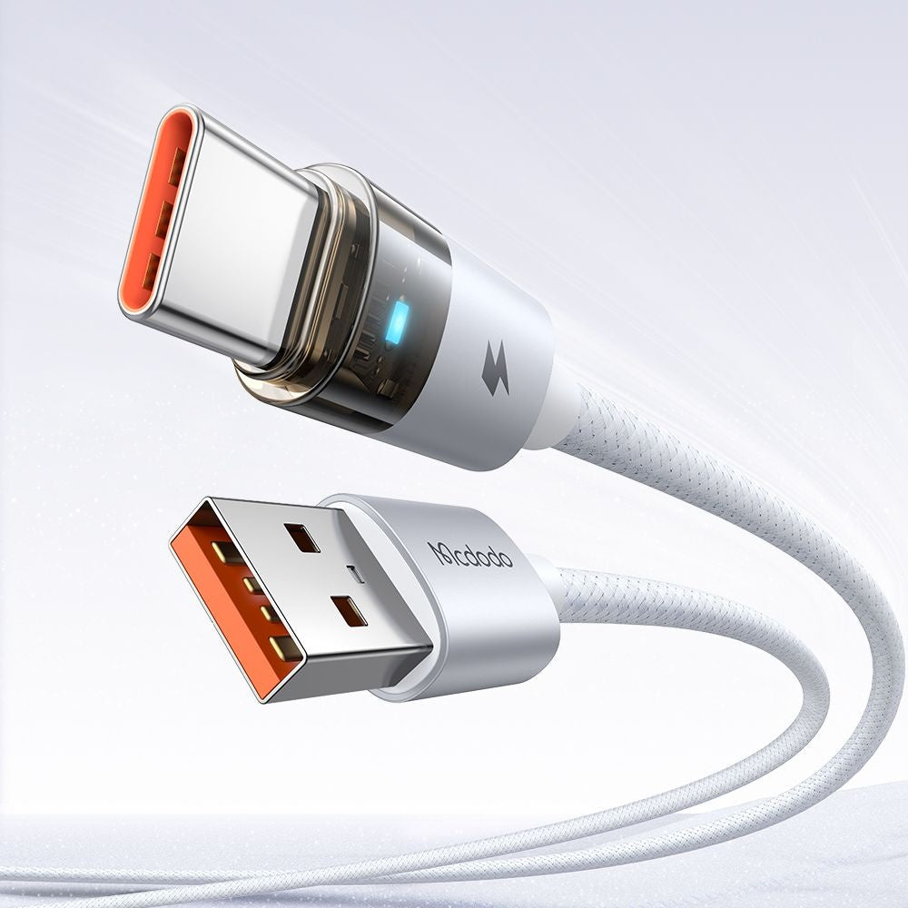 Καλώδιο Δεδομένων και Φόρτισης USB-A - USB-C McDodo CA-6892, 66W, 1.2m, Λευκό