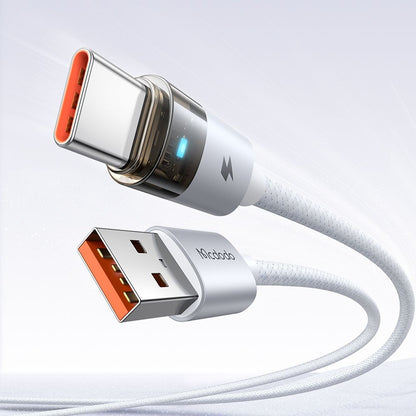 Καλώδιο Δεδομένων και Φόρτισης USB-A - USB-C McDodo CA-6892, 66W, 1.2m, Λευκό