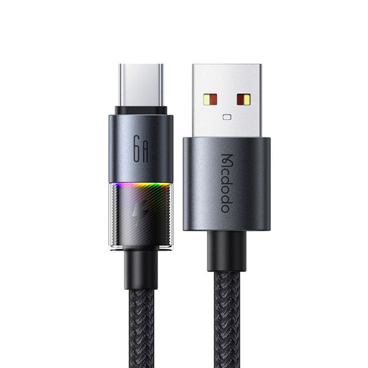 Καλώδιο Δεδομένων και Φόρτισης USB-A - USB-C McDodo CA-8180 Colorful, 66W, 1.2m, Μαύρο