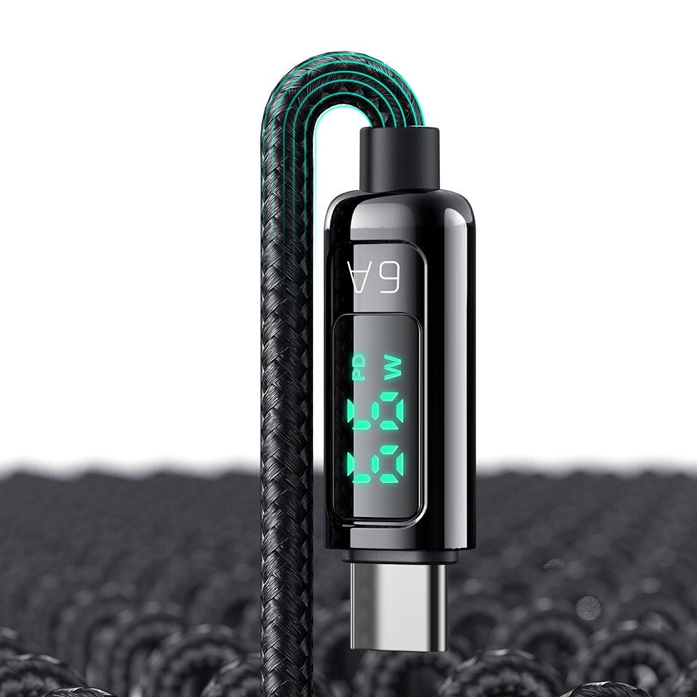 Καλώδιο Δεδομένων και Φόρτισης USB-A - USB-C McDodo CA-8690 Display, 66W, 1.2m, Μαύρο