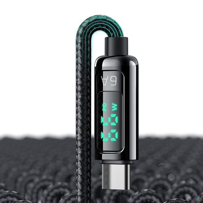 Καλώδιο Δεδομένων και Φόρτισης USB-A - USB-C McDodo CA-8690 Display, 66W, 1.2m, Μαύρο