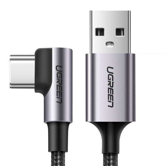 Καλώδιο Δεδομένων και Φόρτισης USB-A - USB-C UGREEN US284 Angled, 18W, 0.5m, Γκρι