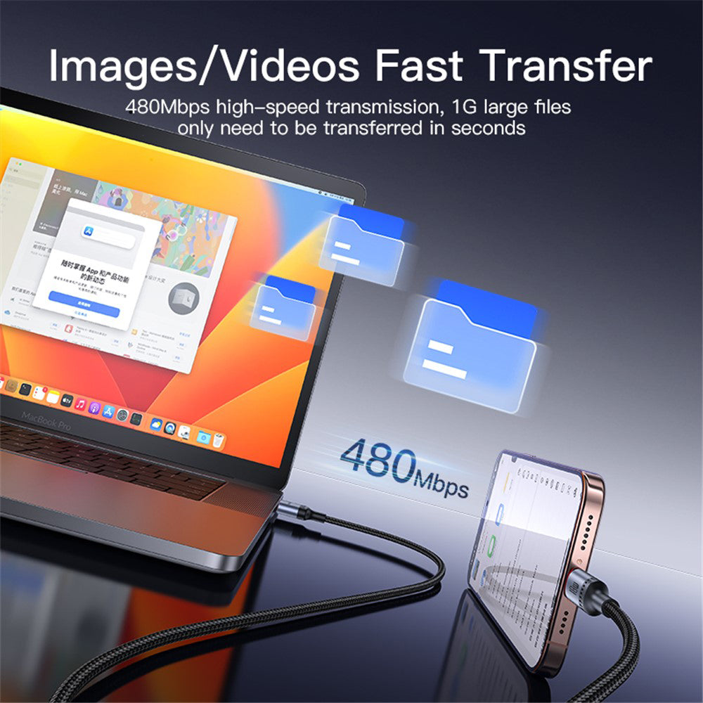 Καλώδιο Δεδομένων και Φόρτισης USB-A - USB-C Yesido CA129C, 18W, 1.2m, Μαύρο